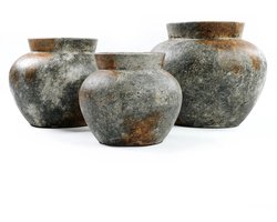 Vaas - Antiek Grijs - M | Stijlvol | Terracotta