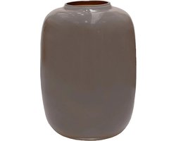 Vaas Artic | Medium | Taupe - Earth | Glans | Ø25 x H35 cm