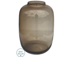 Vaas Artic | Medium | Taupe | Mond geblazen glas | Ø25 x H35 cm