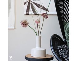 Vaas Camiri | ivory | Metaal | L15 x B15 x H20 cm