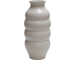 Vaas Carmen | Beige - Ivory | Metaal | Ø12 x H30 cm