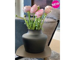Vaas Coral | Zwart - Black | Goud - Gold | Mat Zwart | Uniek Design | Ø22,5 x H22 cm
