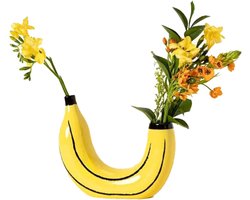 Vaas - Creatieve Vaas - Bananenvaas - Vazen Voor Huisdecoratie - Bloemstuk - Creatieve Woondecoratie Voor De Woonkamer En Eetkamer - Gemaakt Van Hars - 1 Stuk