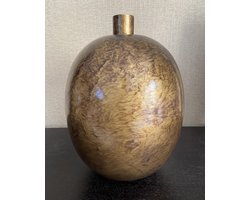 Vaas deco - gebrand antiek brons - 26 x 34 cm