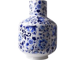 Vaas - Delfts Blauw Bloemen Wit
