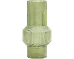 Vaas diameter 19 x 35 cm Leila glass green Light & Living