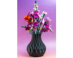 Vaas Future - met bloemen houder geschikt voor Botanical bloemen - Zwart - Maerc Design