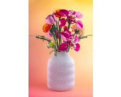 Vaas Grand Coral - met bloemen houder geschikt voor Botanical bloemen - Marmer patroon- Maerc Design