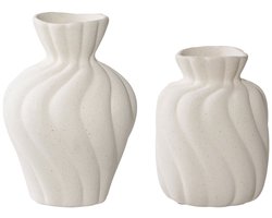 Vaas - keramiek - wit - set van 2 | Stijlvol