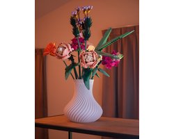 Vaas met bloemen houder - Botanicals - Wit - Maerc Design