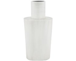 Vaas metaal H28,5cm wit