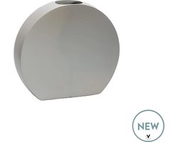 Vaas Ovalle | Large | ivory - parelwit | Metaal | L20 x B5 x H20 cm