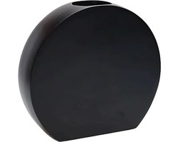 Vaas Ovalle | Large | Zwart - Black | Metaal | L20 x B5 x H20 cm