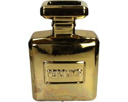 Vaas - Parfum fles - Goud - Woonkamer - Badkamer - Kapper - Salon - Maten 20x9x30cm