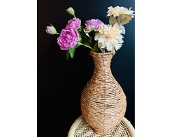 Vaas | Pip | Zeegras | Flesvaas | Fles Vaas | Bloemvaas | Bloem vaas | Woonaccessoires | Woonaccessoire | Landelijk | Landelijke inrichting | Bohemian | Ibiza | Woonkamer | Woonruimte | Sfeervol | Interieur | Accessoires | Accessoire | Naturel | Oké