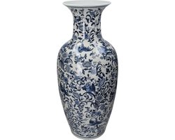 Vaas Porselein Blauw 26,5x26,5x63cm