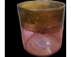 Vaas roze/goud 10*10*10
