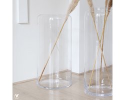 Vaas Tarn | Large | Transparant | Glas | Ø24 x H46 cm