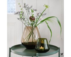 Vaas Tasman | Medium | Taupe | Mondgeblazen glas | Ø26 x H28 cm