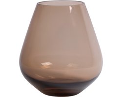 Vaas Tasman | Windlicht | Glas | Taupe | Ø26 x H28 cm
