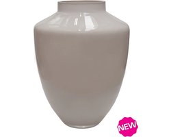 Vaas Tugela M | Medium | Ivory - Pastel Wit - Beige | Mond geblazen glas | Ø28 x H36 cm