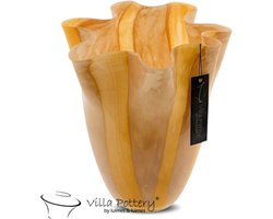 Vaas - Villa Pottery - Decoratie - Woondecoratie - Glaswerk - Waterdicht - Lolly Pop 4 Yellow_Pink