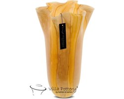 Vaas - Villa Pottery - Decoratie - Woondecoratie - Glaswerk - Waterdicht - Lolly pop 5 Yellow_Pink