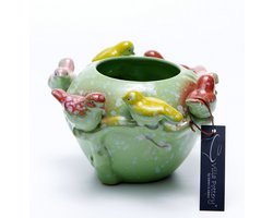 Vaas - Villa Pottery - Decoratie - Woondecoratie - porselein - waterdicht - Chico 1_2 Green