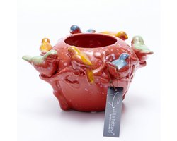 Vaas - Villa Pottery - Decoratie - Woondecoratie - porselein - waterdicht - Chico 1_2 Red