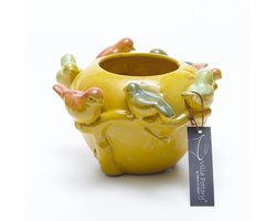 Vaas - Villa Pottery - Decoratie - Woondecoratie - porselein - waterdicht - Chico 1_2 Yellow