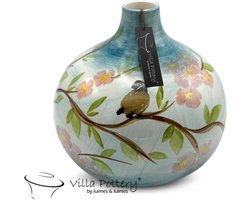 Vaas - Villa pottery - Keramiek - Decoratie - Woondecoratie - Voorjaar - Blossom 1_2 Blue