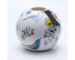 Vaas - Villa Pottery - Porselein - Waterdicht - Decoratie - Woondecoratie - Happy Ball D