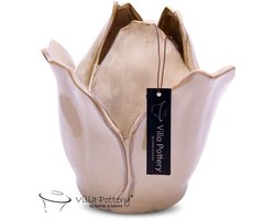 Vaas - Villa Pottery - Woondecoratie - Decoratie - Porselein - Waterdicht - Rosedale 1_3 Cream Reactive