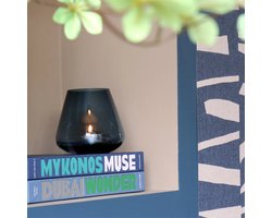 Vaas | Waxinehouder |Tasman XS | Blauw | Ø13 x H12 cm