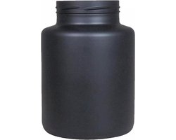 Vaas Zwart – Mat zwarte vaas - Handgemaakt – Glazen vaas – Bloemenvaas - H25 x Ø15cm