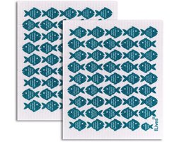 Vaatdoeken set van 2 voor keuken en badkamer | Absorberende poetsdoeken