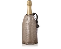 Vacu Vin Active Cooler Champagnekoeler Platinum – Flexibele Champagnekoeler – Koelt in 5 Minuten – Herbruikbaar