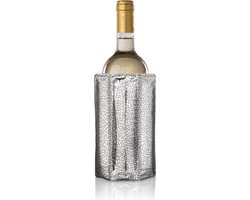 Vacu Vin Active Cooler Wijnkoeler Zilver – Flexibele Wijnkoelhoes – Koelt in 5 Minuten – Herbruikbaar