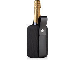 Vacu Vin Artico Wijn- en Champagnekoeler – Flexibele Active Cooler – Geschikt voor Wijn- en Champagneflessen – Zwart