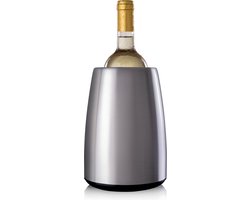 Vacu Vin Elegant Wijnkoeler RVS – Inclusief Actief Koelelement – Wijnkoeler voor 0,7 tot 1 Liter Flessen