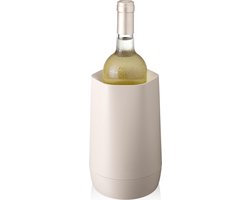 Vacu Vin HEXO Wijnkoeler Sand – Actieve Wijnkoeler met Koelelement – Geschikt voor 0,7 tot 1 Liter Wijnflessen