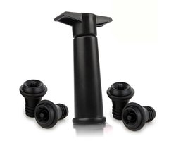 Vacu Vin Wine Saver - Airtight Wine Preservation System - Houdt Wijn Vers Tot 14 Dagen - 1 Stuks - Thuisgebruik - Zwart