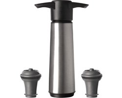 Vacu Vin Wine Saver RVS | Vacuüm Wijnpomp | 2 Vacuum Wine Stoppers