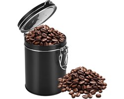 Vacuum Koffiekan van RVS 450 ml met Afvoerventiel, Ideaal voor Koffie, Thee en Notenopslag