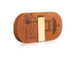 Vacuvin - Fles en Glasonderszetter - Leder - Bruin - 6 stuks