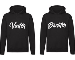 Vader & Dochter 2 Prachtige Hoodie's | Man | Familie | Meisje | Beste Vriend | Kleinkind | Verwachting | Baby | Zwanger | Bekendmaking | Kind | Dames | Heren | Kinder | Trui | Capuchon
