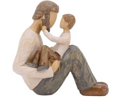 Vader en zoon beeldjes, Vaderdag plank decoratie familie beeldje cadeaus, Hars desktop decoratie vader zoon sculptuur vader zoon herinneringsbeeldje voor slaapkamer, woonkamer