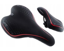 Vader Serie - Fietszadel voor Kinderen - Zwart-Rood - Inclusief Klem