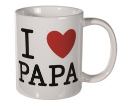 Vaderdag mok - I love papa - cadeau beker - vaderdag geschenk