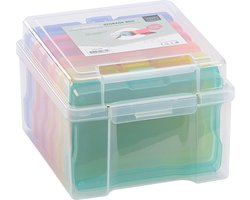 Vaessen Creative Opbergbox – 21 x 18,5 x 14 cm – Incl. 6 Cassettes